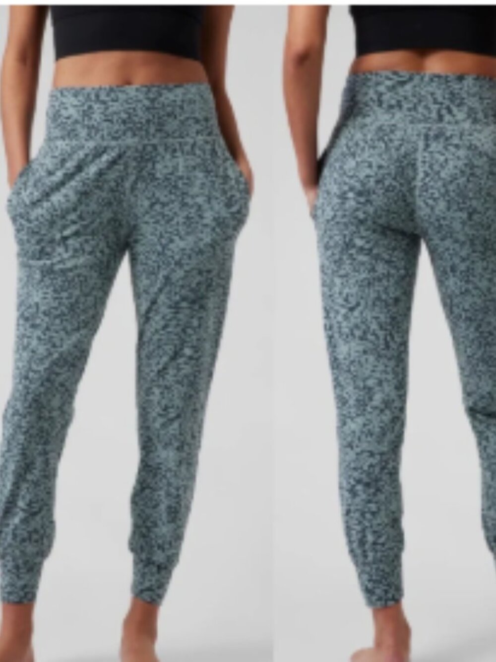 Athleta Salutation Jogger Ocelot Spot Minimalistic Grey Blue Size M